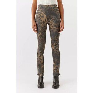 Urban Outfitters BDG High Rise Skinny Pants Animal Print Zip Hem Women 26 NWT